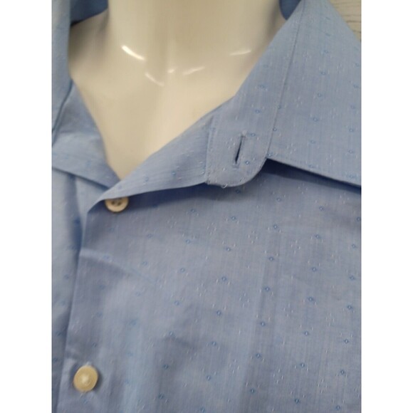 JF J. Ferrar SLIM FIT Blue Dress Shirt Men XXL 18-18 1/2  34/35 - Picture 3 of 8
